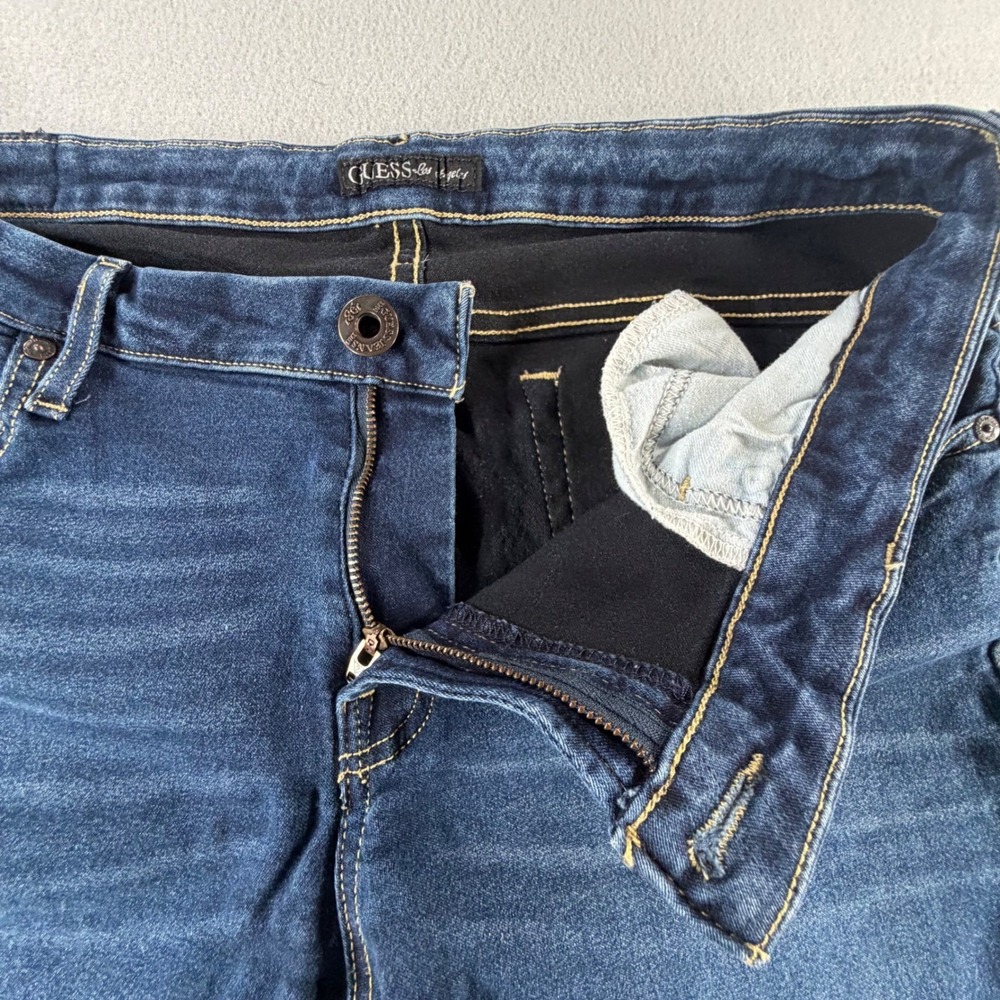 GUESS Los Angeles Men's Jeans 31x28 Blue Slim‎ Skinny Stretch Denim Tapered Y2K - Picture 8 of 16